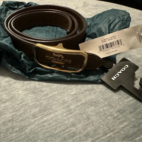 Brown leather coach belt NWT - Picture 1 of 3